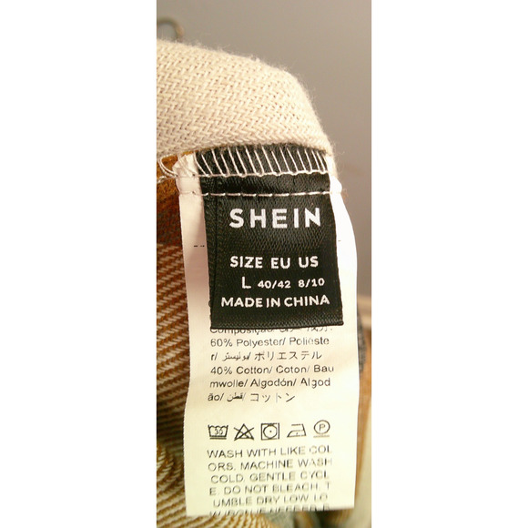 Shein Plaid Shirt Jacket – Cozy Fall Layer, Size Large - Picture 6 of 8